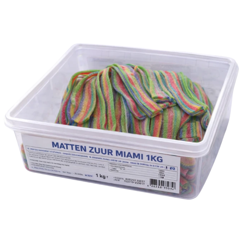 Suikerwerk Zure Mattten Miami 1Kg