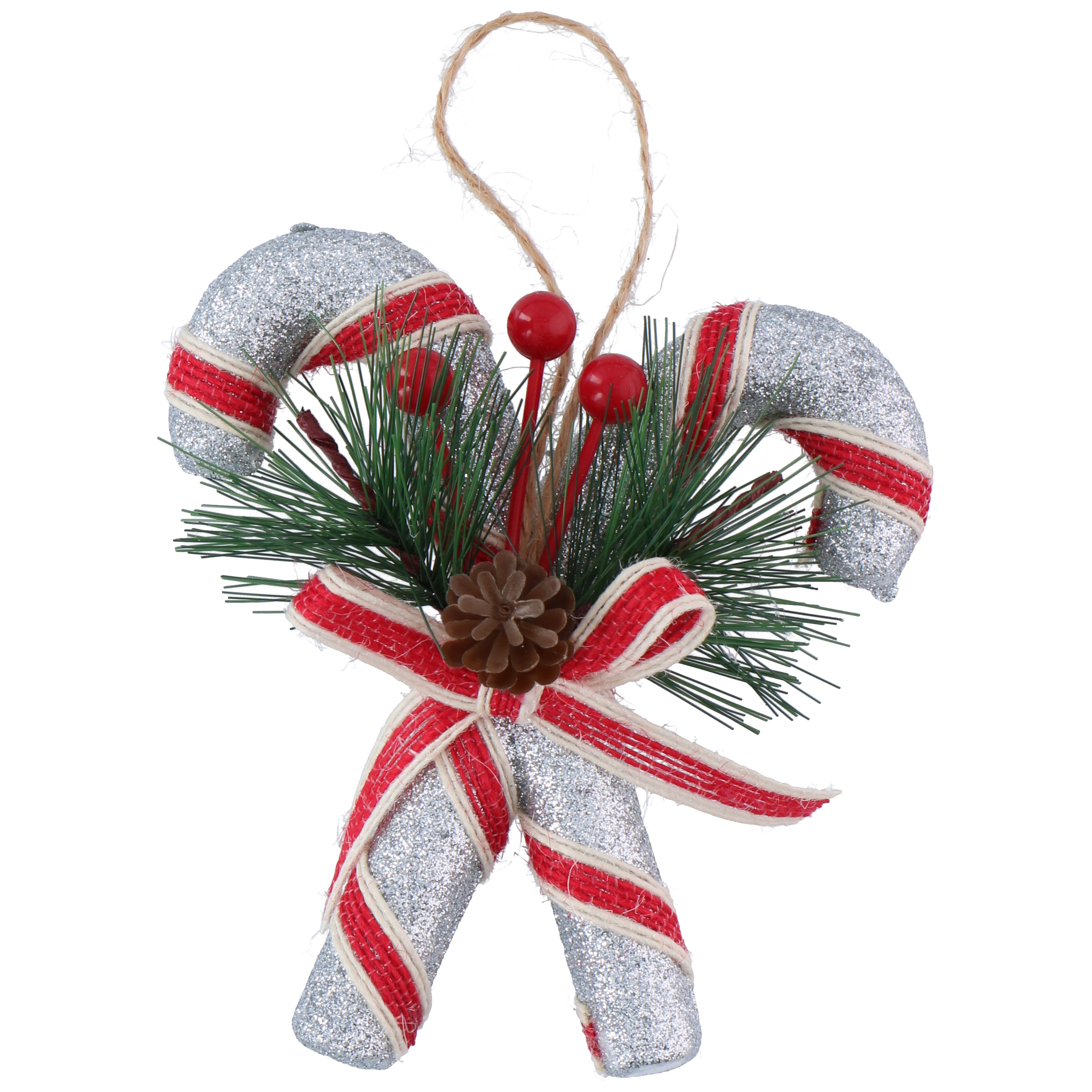 Christmas Gifts Ornament Candy Cane Ilver