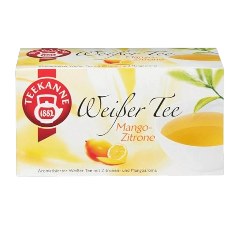 Teekanne Weißer Tee Mango Zitrone