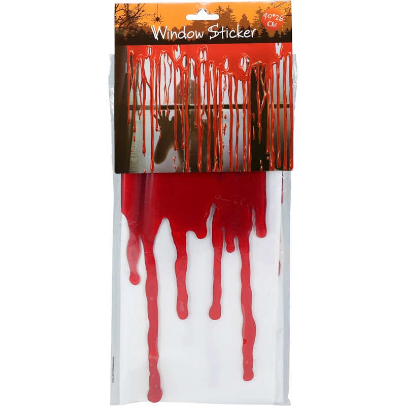 Halloween Bloederige Raamsticker