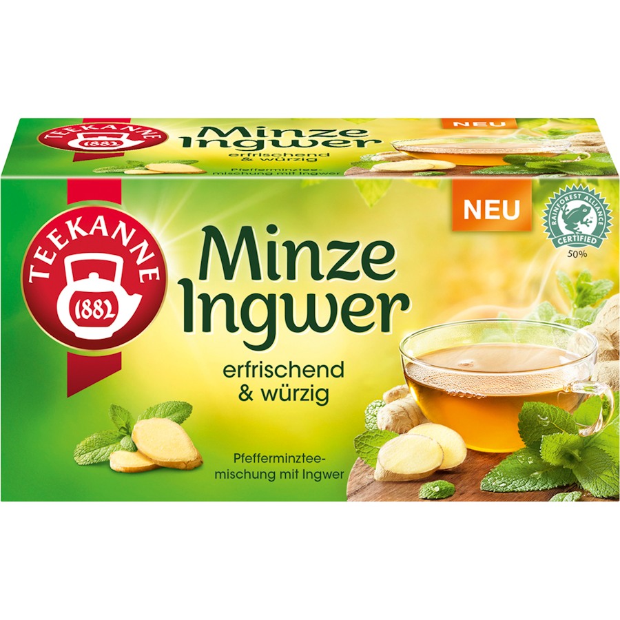 Teekanne Minze Ingwer