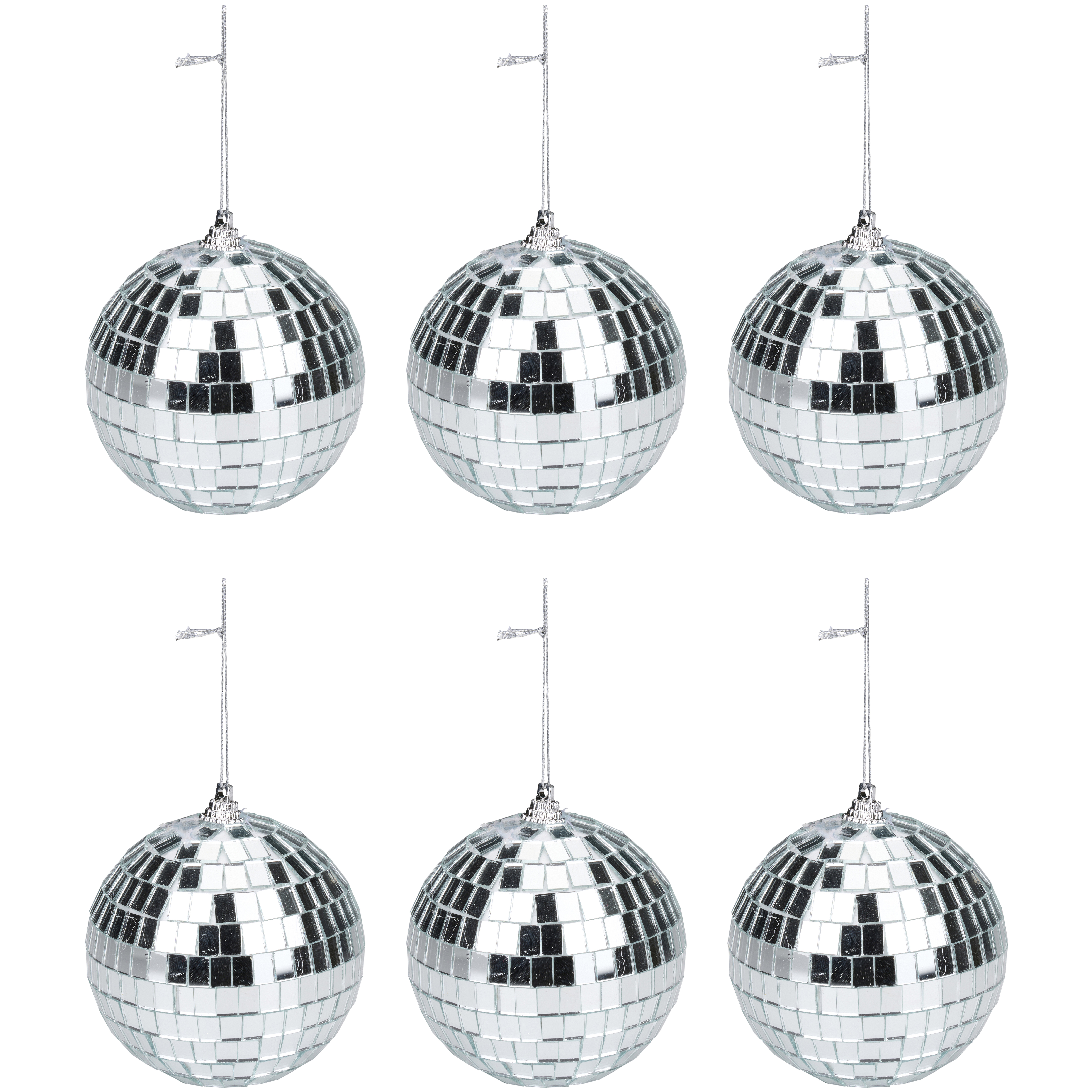 Kerstballen Disco 6 Stuks