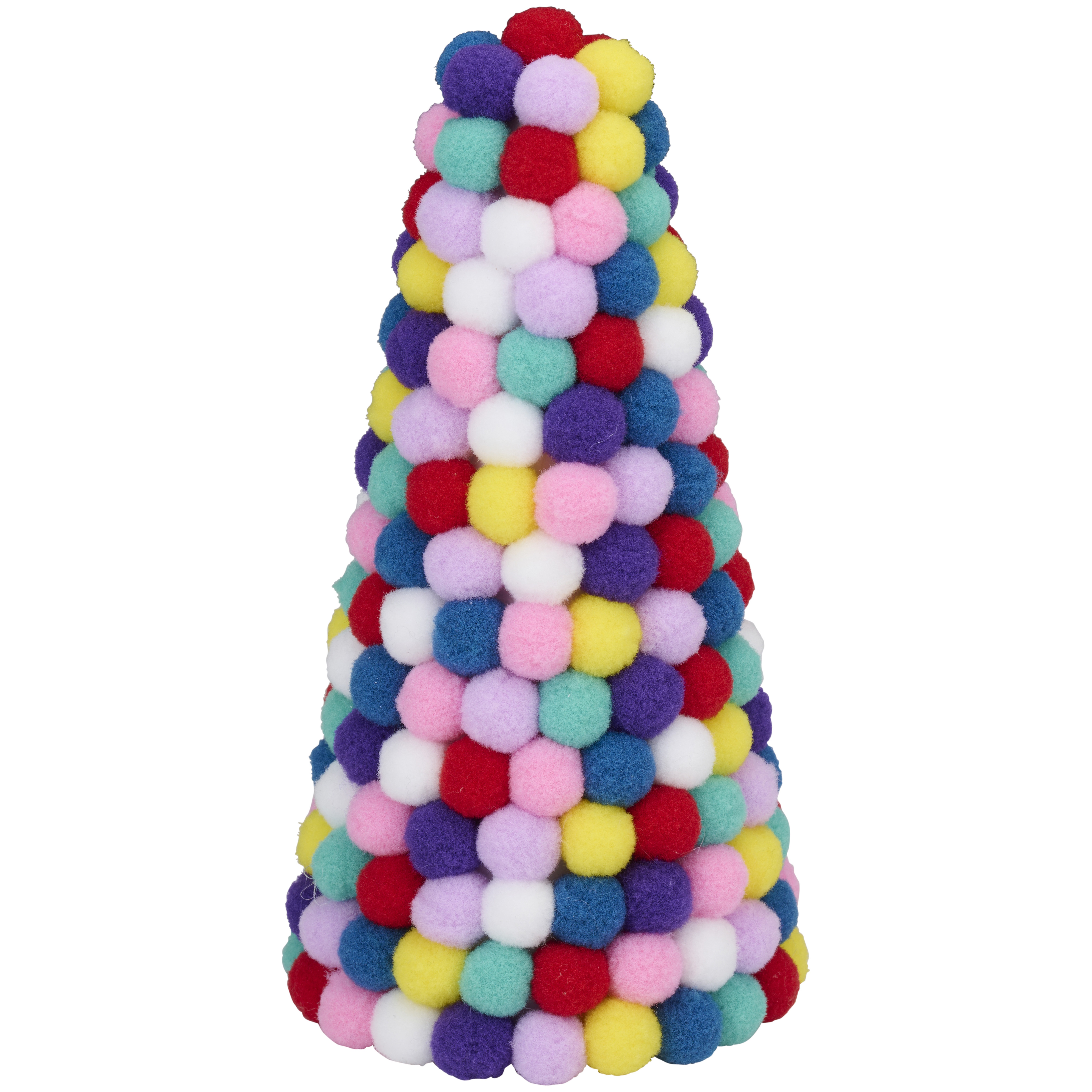 Kerstboom Gekleurd Vilt Pompon