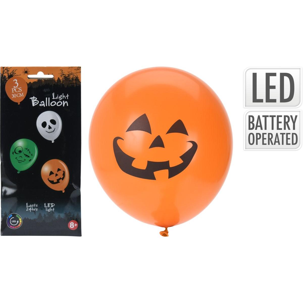 Halloween Led Ballonnen 3 Stuks