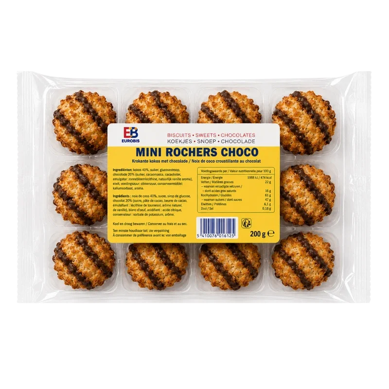 Eurobis Mini Kokos Gebakjes Choco