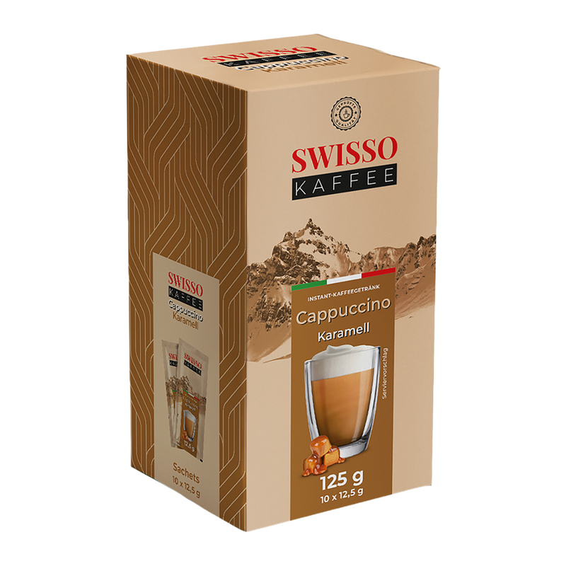 Swisso Cappuccino Karamel Doosje 10 Stuks