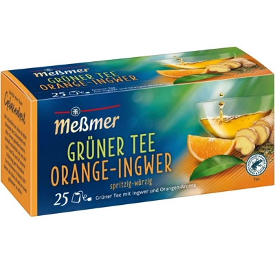 Messmer Gruener Tee Orange Ingwer