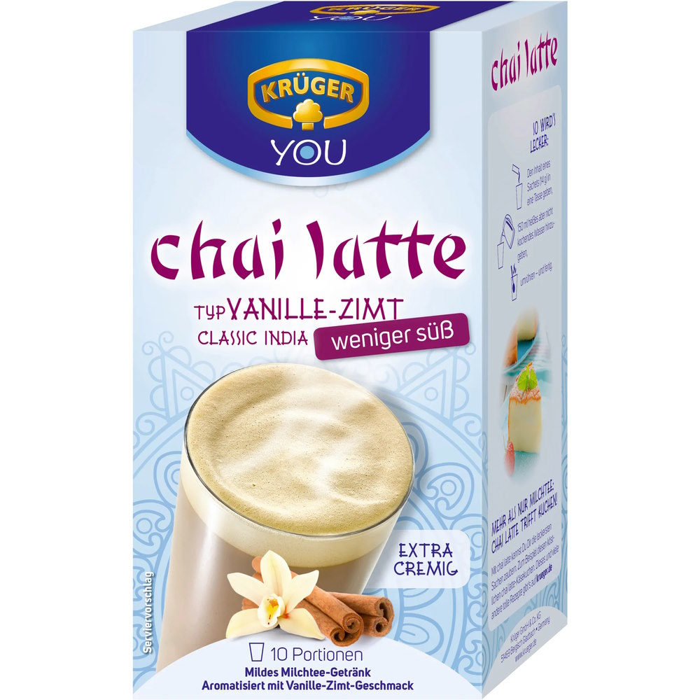 Krueger Chai Latte Vanille Zimt Classic India Minder Zoet