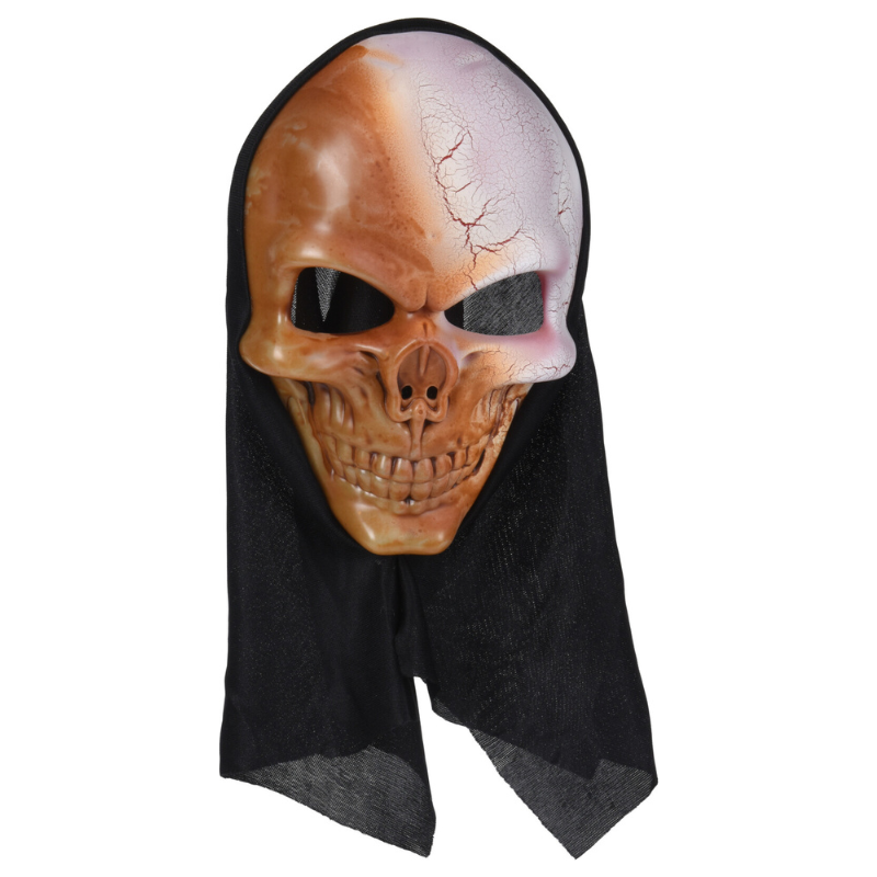 Halloween Masker Skelet Bruin Wit