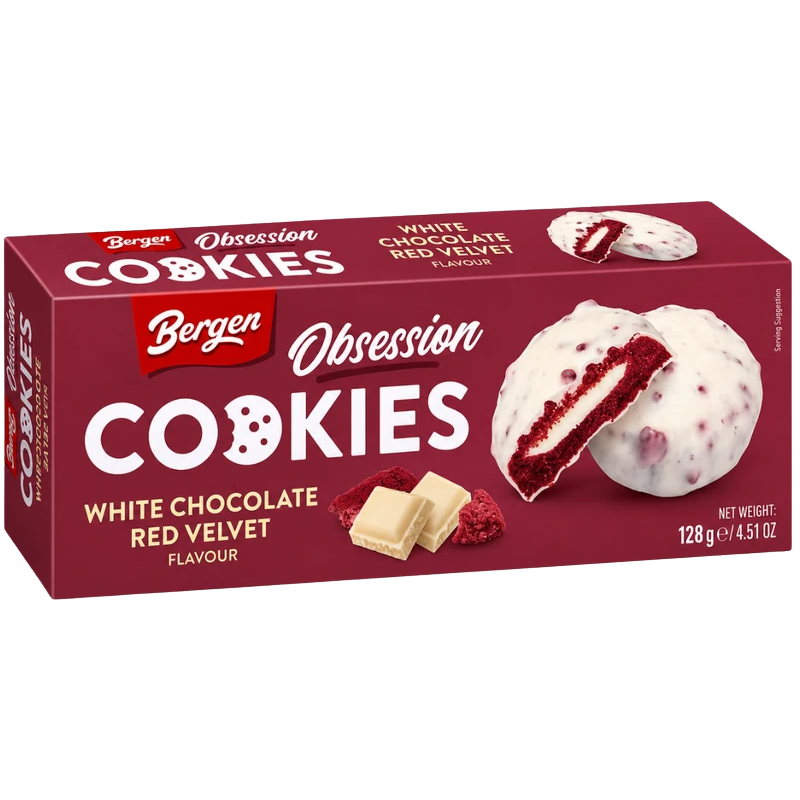 Bergen Obsession Cookies White Chocolate Red Velvet