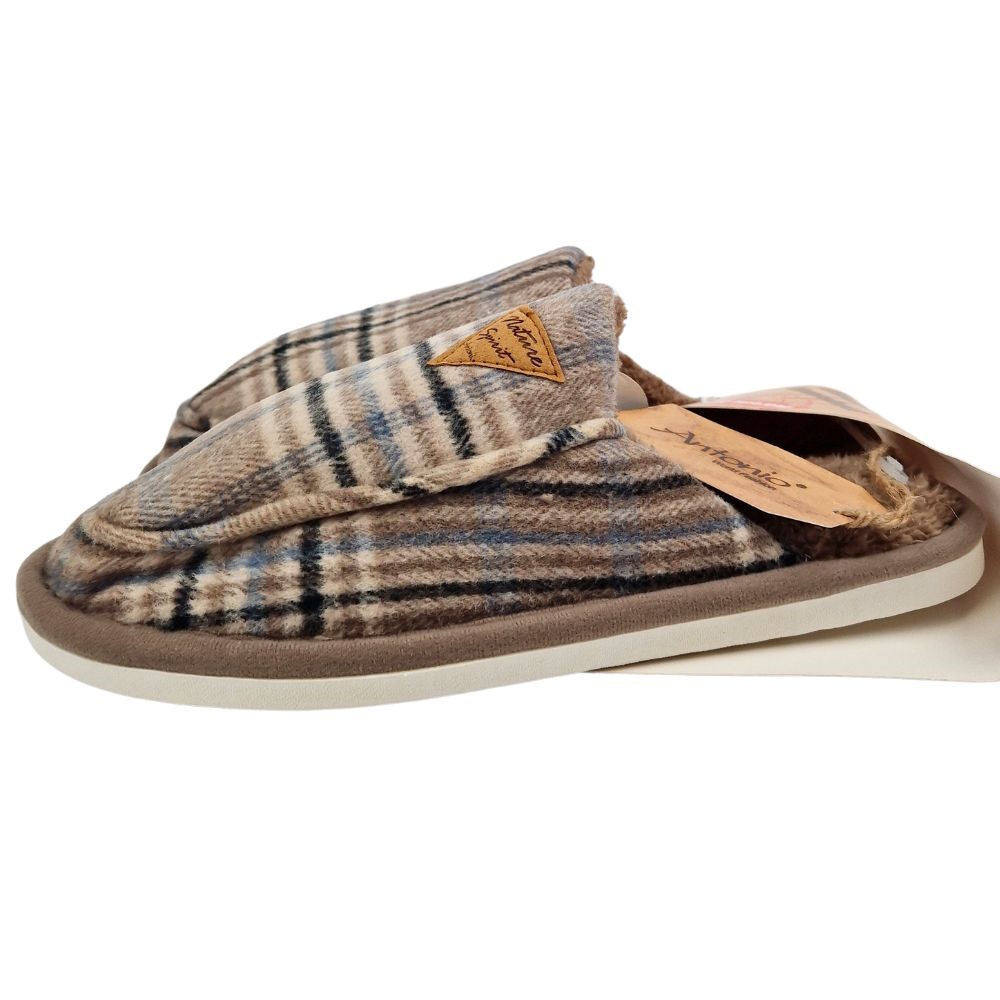 Antonio Heren Pantoffels Beige 2