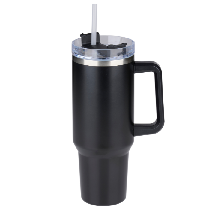 Alpina Isoleer Mok Met Rietje Zwart