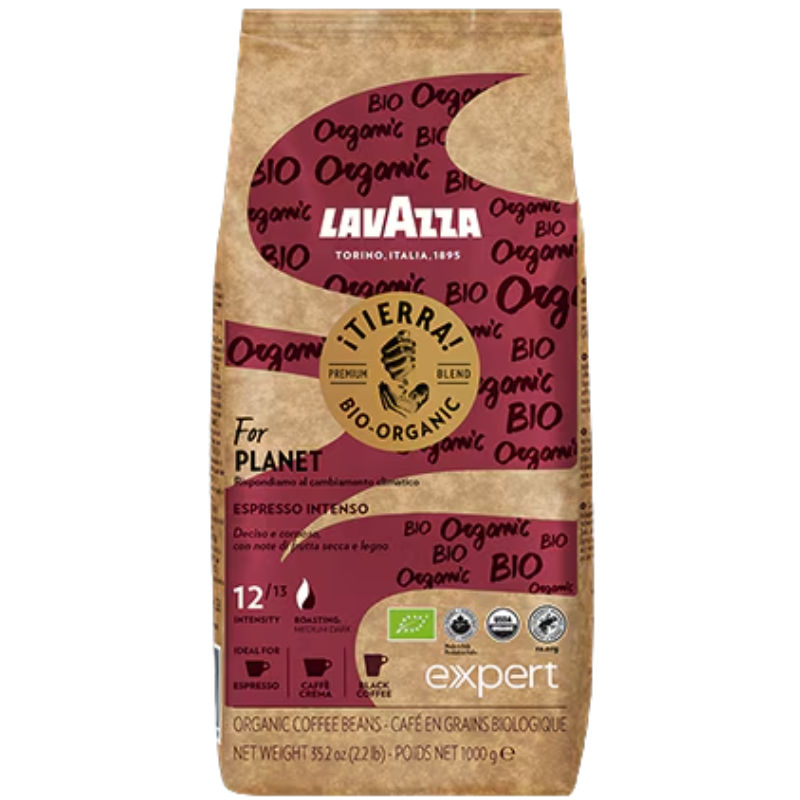 Lavazza Tierra Organic Espresso Intenso Koffiebonen 1 Kg