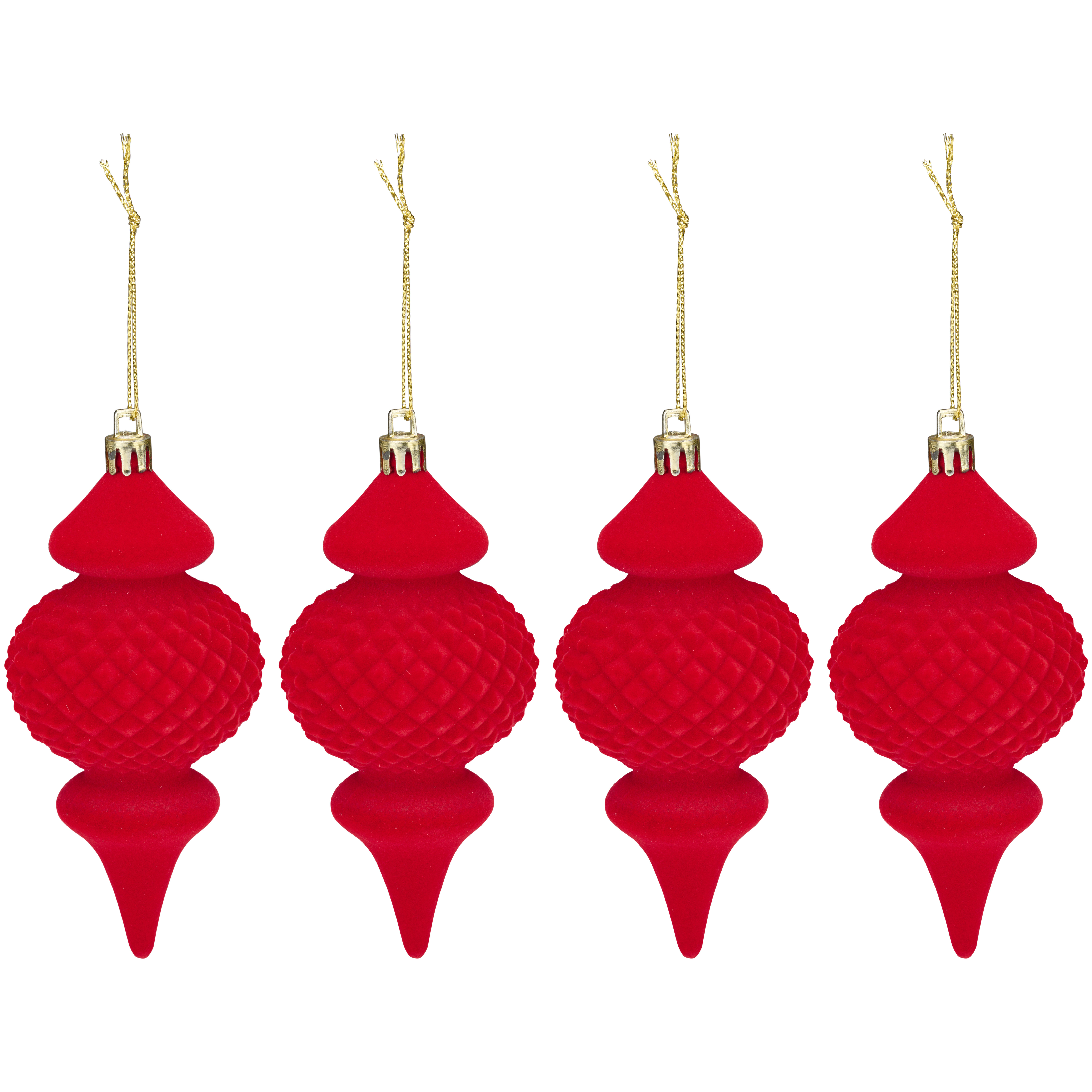 Kerst Ornament Velvet Rood