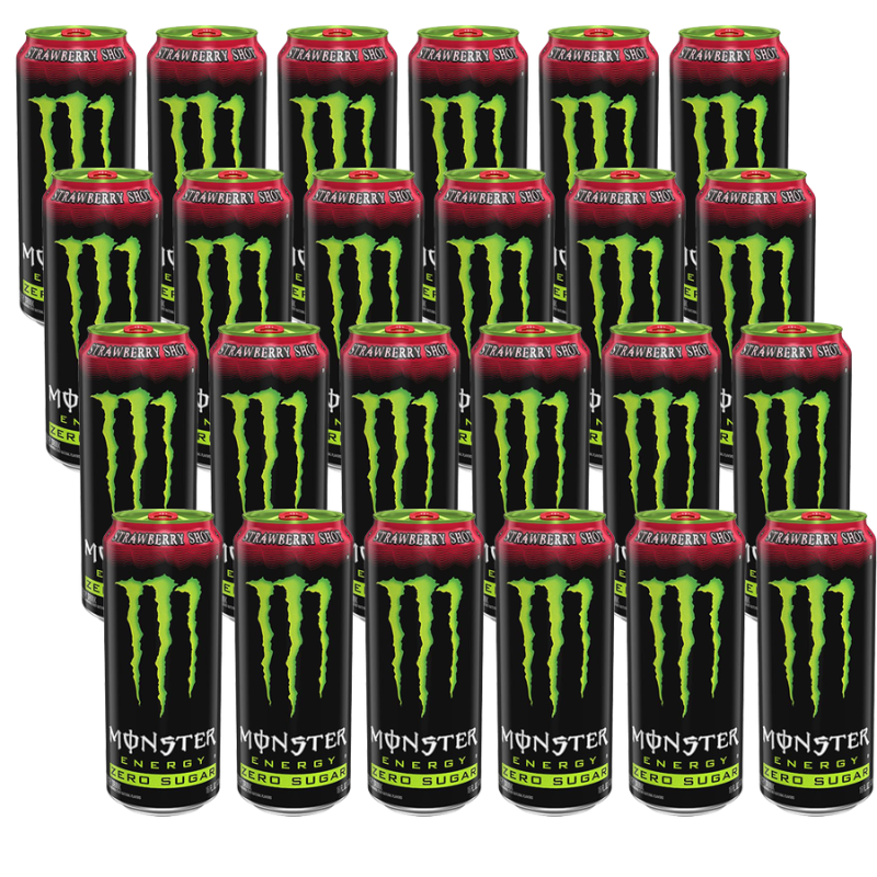 Monster Energy Strawberry Shot Zero Sugar Tray 24