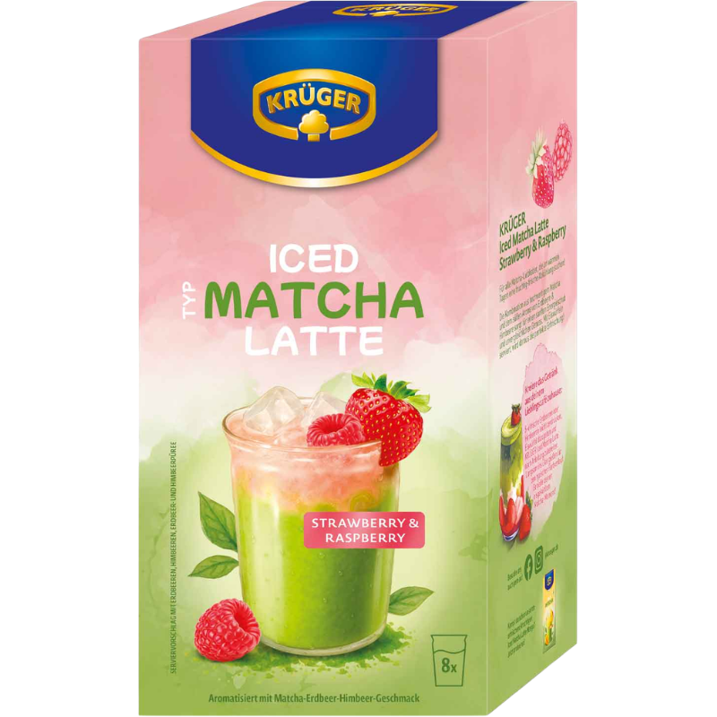 Krüger Iced Matcha Latte Aardbei Framboos