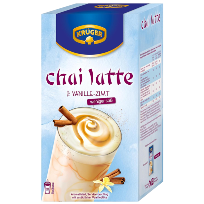 Krüger Chai Latte Vanille Zimt Minder Suiker 2