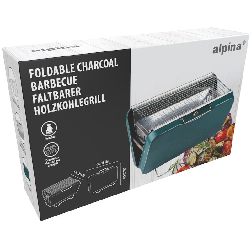 ALPINA Opvouwbare Houtskoolbarbecue
